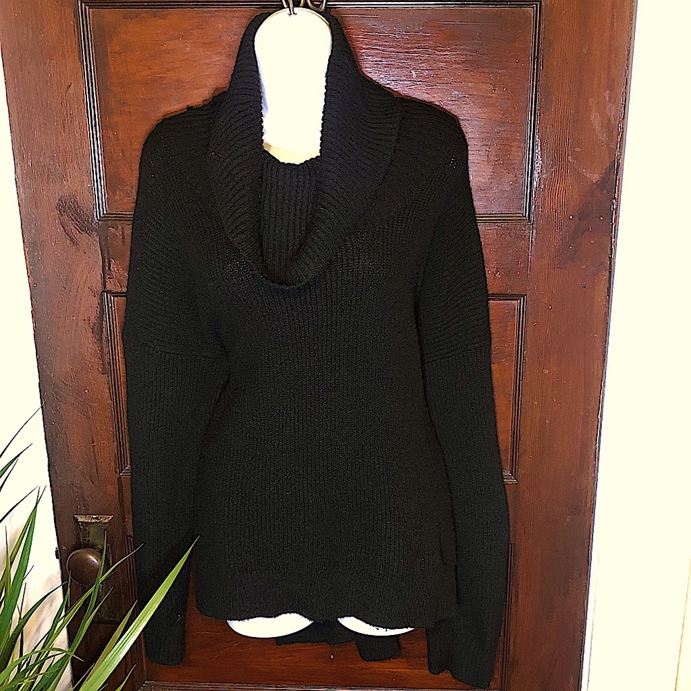 Black Hippie Rose Turtleneck Sweater